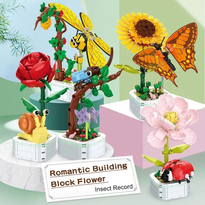 Mini Rose Butterfly Potted Pla - Bonsai Garden Lego ulasan dan harga