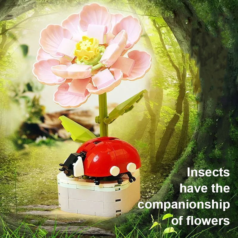 Mini Rose Butterfly Potted Pla - Bonsai Garden Lego ulasan dan harga