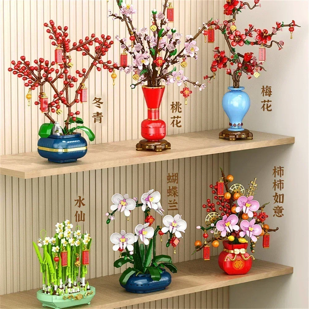 Creative City Bouquet, Peach B - Bonsai Garden Lego ulasan dan harga