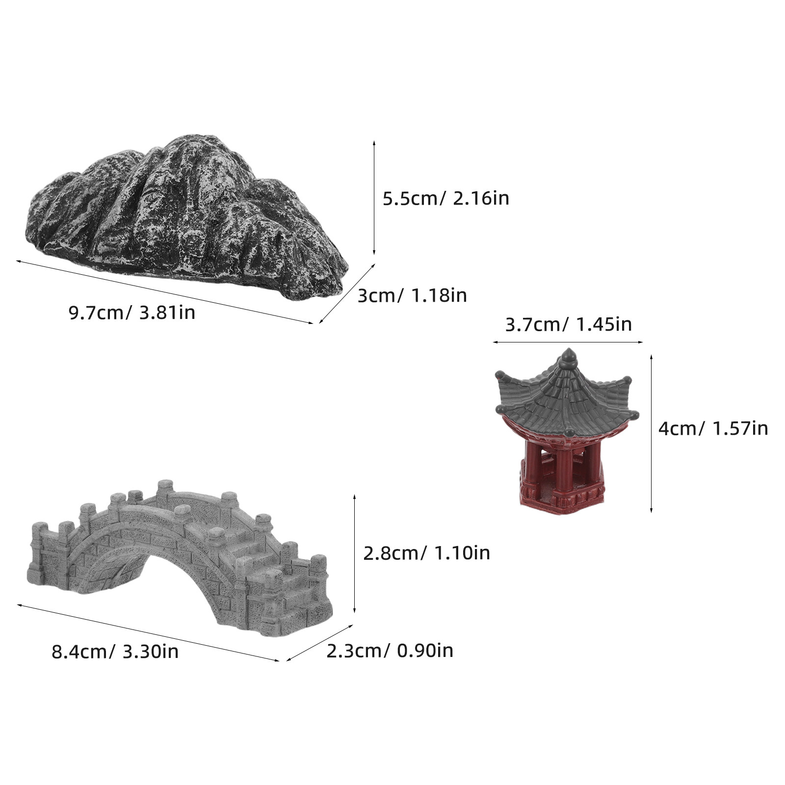 1Set Miniature Chinese Rockery - Bonsai Zen Garden Set ulasan dan harga
