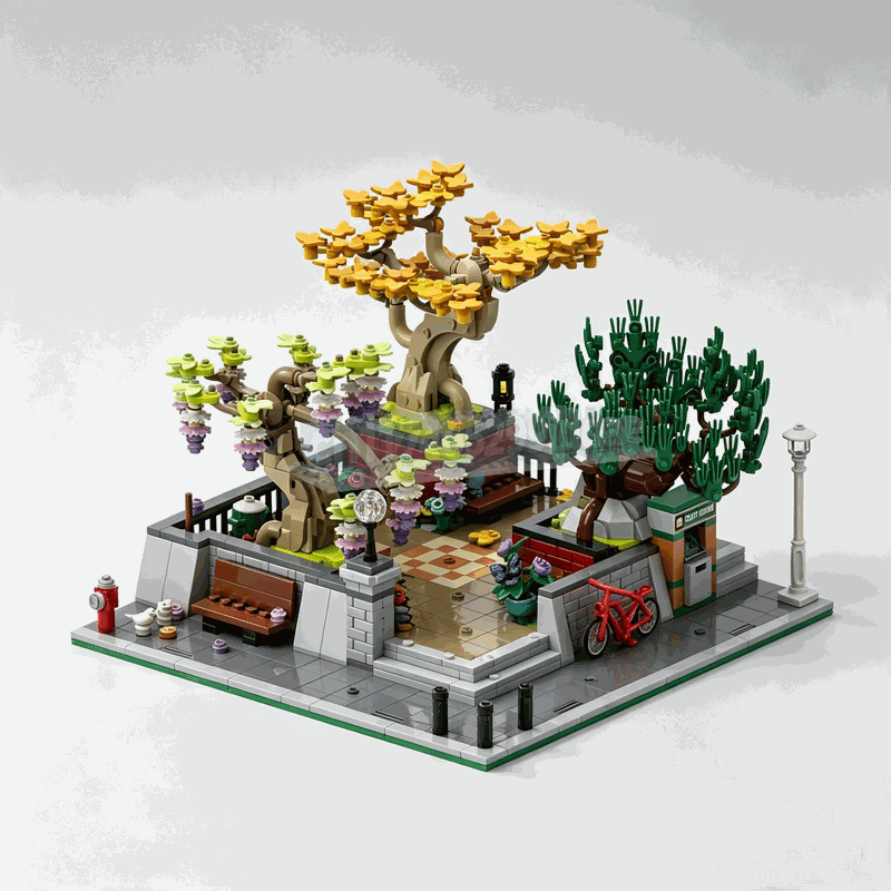 1309PCS Corner Park Bonsai Tre - Bonsai Garden Lego ulasan dan harga